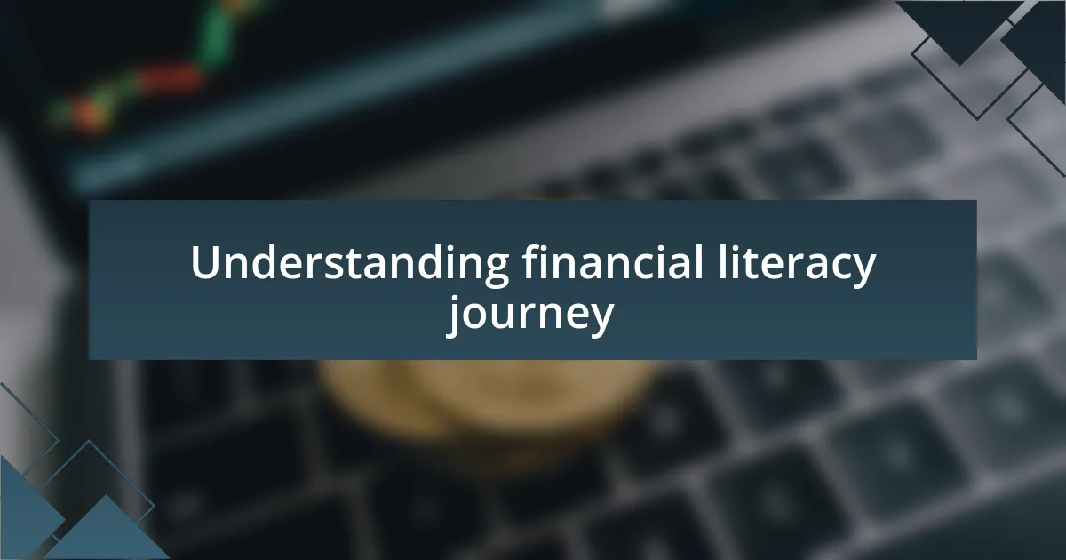 Understanding financial literacy journey